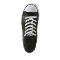 Sneaker m. Pailletten, schwarz