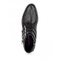 Marken-Stiefelette m. Nieten, schwarz