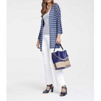 Longstrickjacke, softbleu-marine