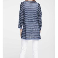 Longstrickjacke, softbleu-marine