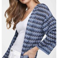Longstrickjacke, softbleu-marine