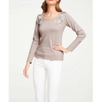 Feinstrickpullover m. Pailletten, mauve