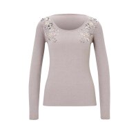 Feinstrickpullover m. Pailletten, mauve