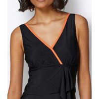 Optimizer-Badeanzug, schwarz-orange, A-Cup