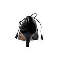Patent leather evening pumps, black