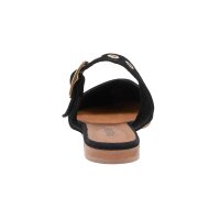 Ziegen-Veloursleder-Pantolette, schwarz