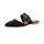 Ziegen-Veloursleder-Pantolette, schwarz