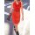 Kleid m. Rüschen, rot