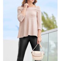 Rippenstrickpullover, helltaupe