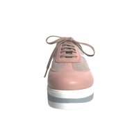 Buty sportowe ze skóry bydlęcej, w kolorze różowo-pudrowo-niebieskim