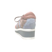 Buty sportowe ze skóry bydlęcej, w kolorze różowo-pudrowo-niebieskim