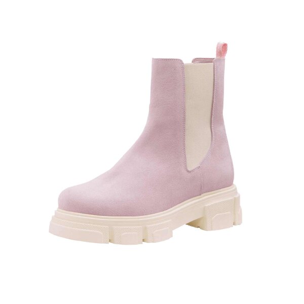 Cow suede boots, rosé