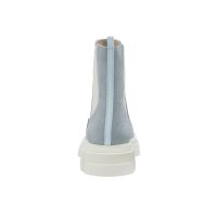 Cowhide suede boots, light blue
