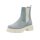 Cowhide suede boots, light blue