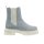 Cowhide suede boots, light blue