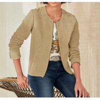 Designer-Ziegenvelourslederjacke, camel