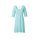 Jersey dress with eyelet embroidery, aqua