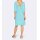 Jersey dress with eyelet embroidery, aqua