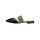 Leather mule, black-green