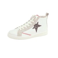Rind-Nappaleder-Sneaker, weiß