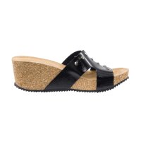 Patent leather mule, black
