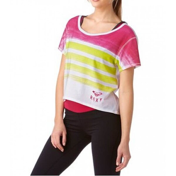 Marken-Shirt, weiß-bunt