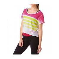 Marken-Shirt, weiß-bunt