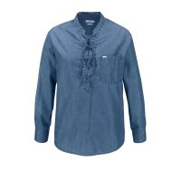 Marken-Jeans-Blusenhemd, blau