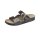 Cowhide mule with metalic effects, grey
