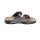 Cowhide mule with metalic effects, grey