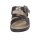 Cowhide mule with metalic effects, grey