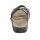 Cowhide mule with metalic effects, grey