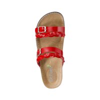 Lack-Rindleder-Pantolette, rot