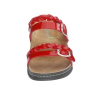 Lack-Rindleder-Pantolette, rot