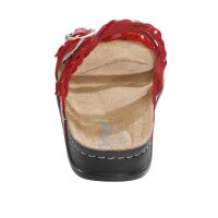 Lack-Rindleder-Pantolette, rot
