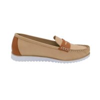 Rind-Nappaleder-Slipper, camel-cognac