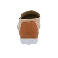 Cowhide nappa leather slipper, camel-cognac