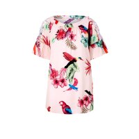 Designer-Bluse m. Pailletten, puder-bunt