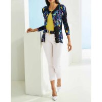 Fine knit cardigan, black-multicolour