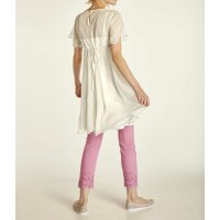 Kleid m. Stickerei, ecru-bunt