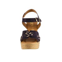 Sandal with braid pattern, black-beige
