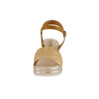 Sandal with cork look, camel-gold coloured