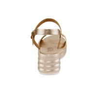 Sandal with cork look, camel-gold coloured