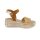 Sandal with cork look, camel-gold coloured