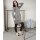 Marken-Feinstrickkleid m. Volant, grau