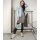 Marken-Feinstrickkleid m. Volant, grau