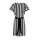 Kleid m. Gürtel, schwarz-weiß
