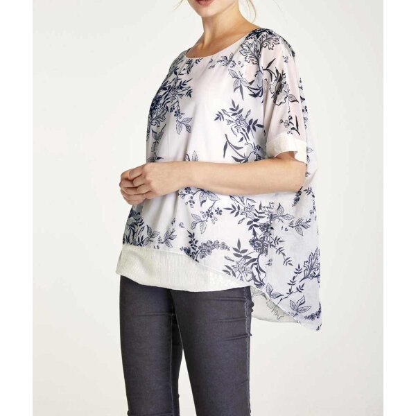 Print blouse with sequins, multicolour