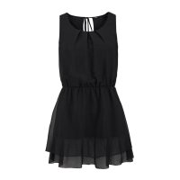 Chiffon-Blusentop, schwarz