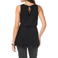 Chiffon-Blusentop, schwarz